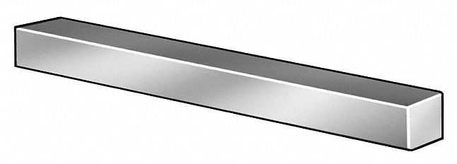 Machine Key,  Stainless Steel 1/8" Square