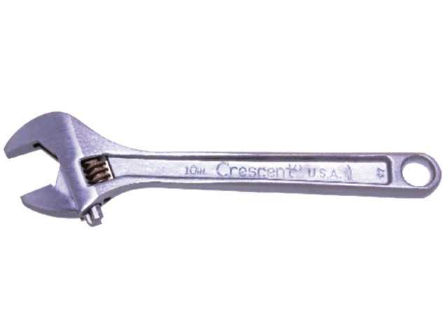 Adjustable Wrench, Chrome-Finish 8" Crescent