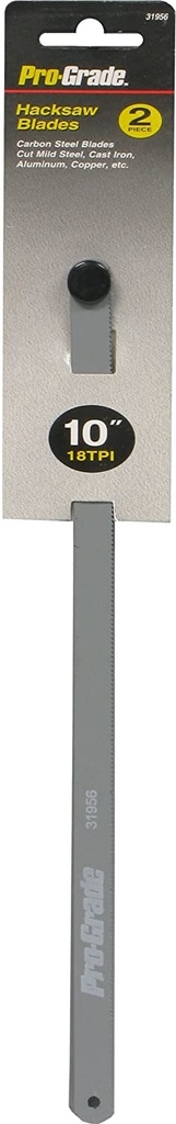 Hacksaw Blade, 10" 18 TPI 2Pc