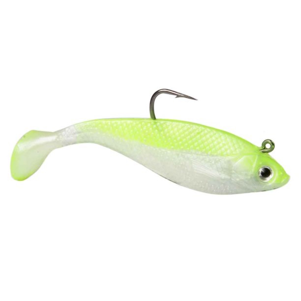 Lure, Got-Cha Rigged Shad Chartreuse/Pearl 3" 5Pk