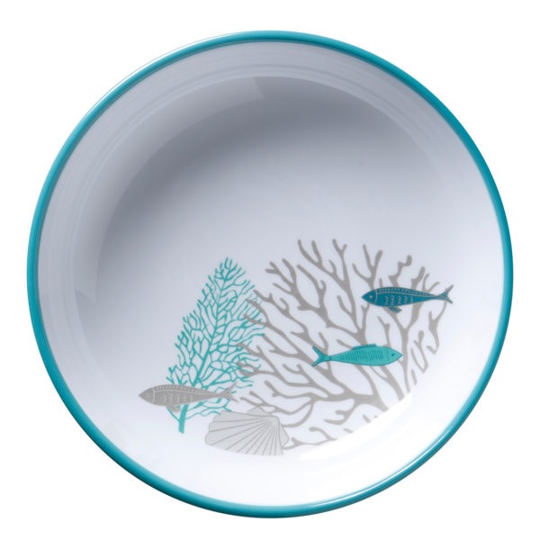 Plate Soup, Non-Slip Melamine Coastal Each