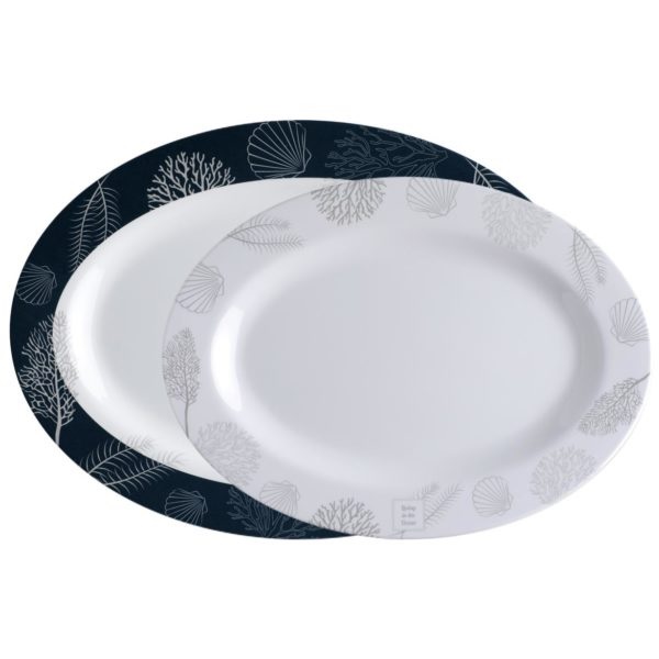 Platter Set, Oval Melamine Living 2Pc