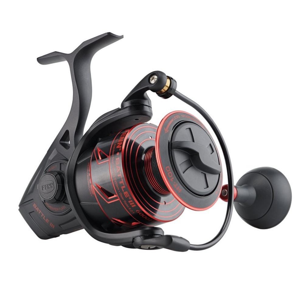 Reel, Battle III Spin 25Lb/230Yd Mono Red/Black