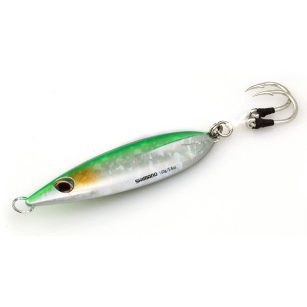 Jig, Butterfly Flat-Fall 250g/8.8oz Green Silver 5.25"