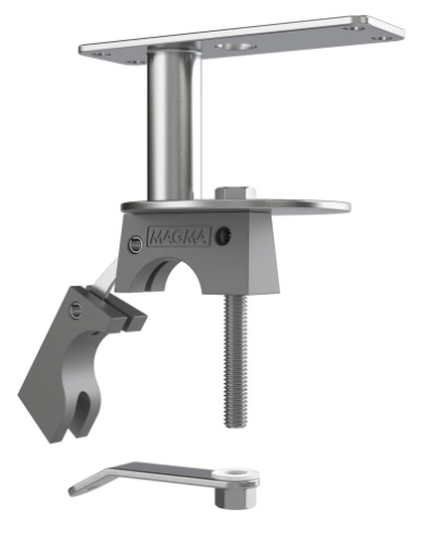 Mount, Dual Horizontal Round Rail 1-1/8"/1-1/4"Crossover Single Burner