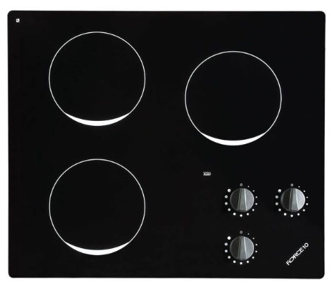 Cooktop, Ceramic Glass 3Burner 120V 1200W