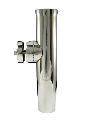 Rod Holder, ClampOn Tulip Style Stainless Steel