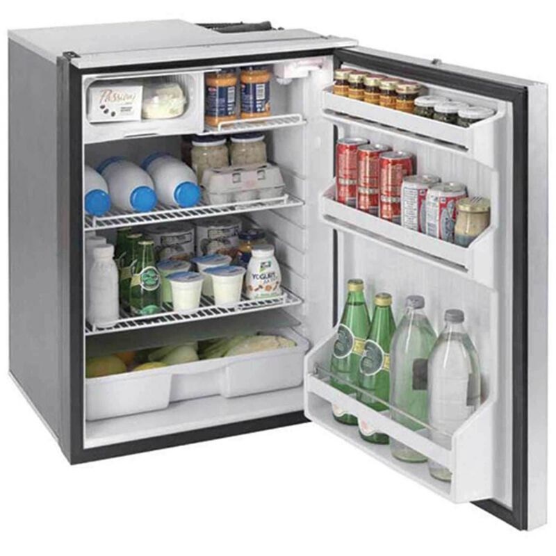 Refrigerator, 130Lt AC/DC Black Door Right Swing