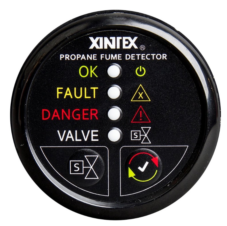 Propane Fume Detector, Black with Solenoid Control Valve