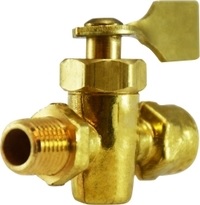 Fuel Valve, Solid Bottom 1/4" F x M