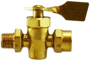 Fuel Valve, Solid Bottom 1/4" M x M