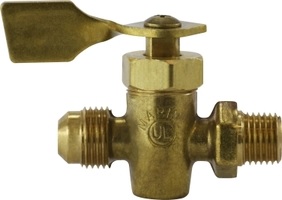 Fuel Valve, Solid Bottom 1/4" x 3/8" M x F