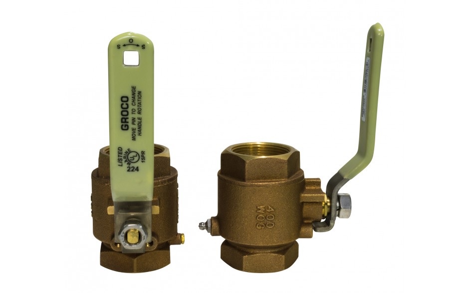 Ball Valve, Bronze IBV 2-1/2" NPT Female Full-Flow