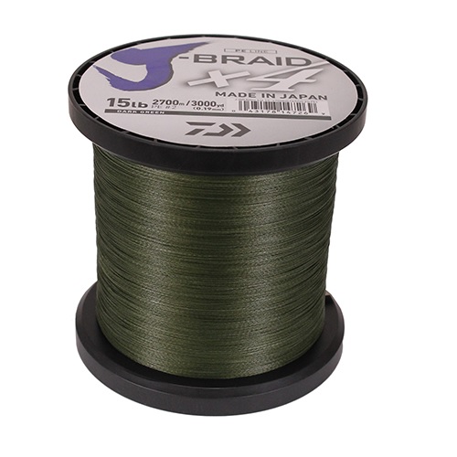 Line, J-Braid x4 15Lb 3000Yd Dark Green