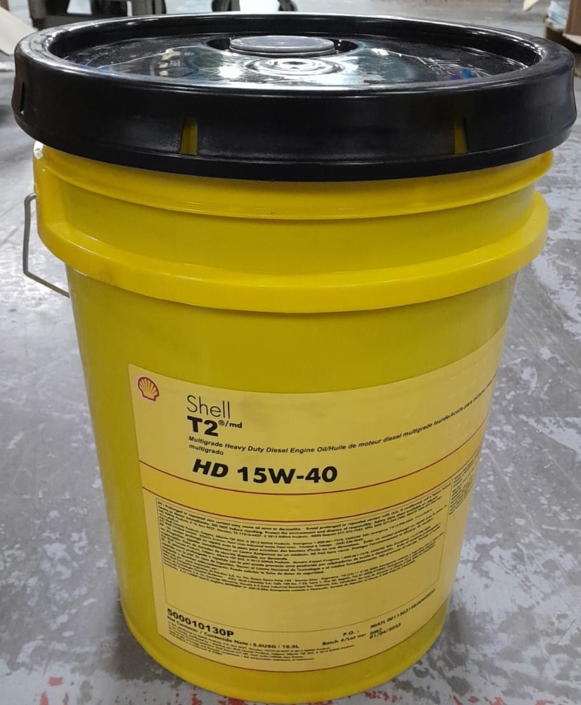 Motor Oil, SAE:15W-40 Rotella T2 5Gal Pail