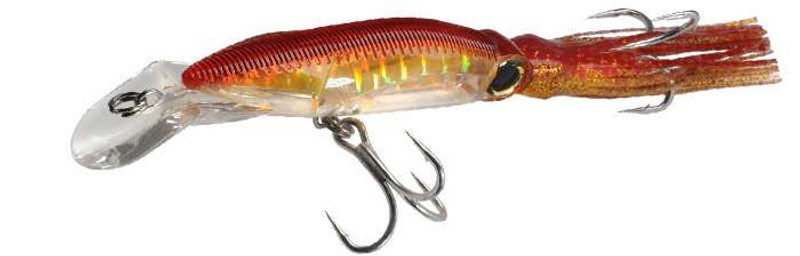 Lure, 3D Squirt 5-1/2" Gold Red