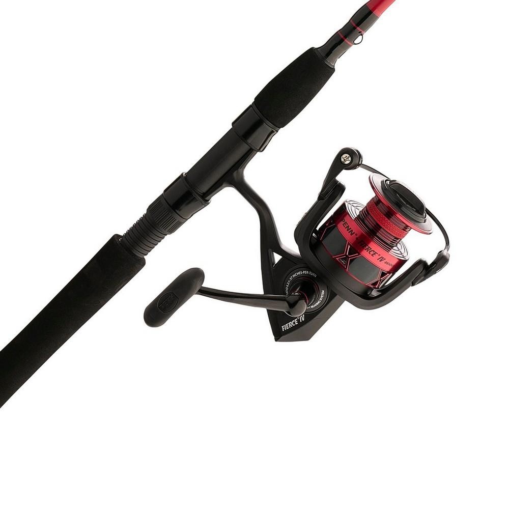 Rod/Reel, Fierce IV Medium Sz: 4000 Rod: 7" Black/Red 1Pc