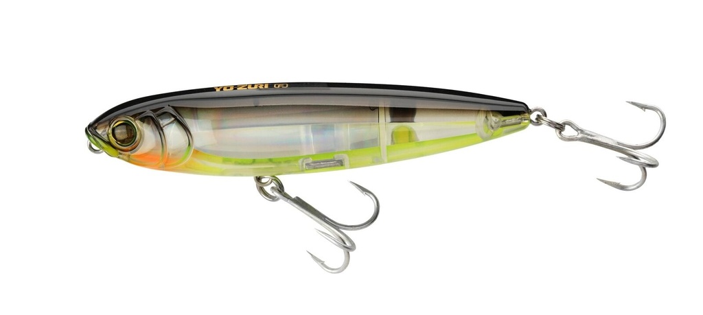 Lure, 3D Inshore Topknock Pencil 5" Black/Silver/Chartreuse