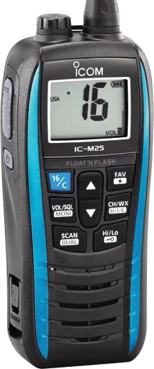 VHF, Handheld 5W Float’n Flash Metallic Blue