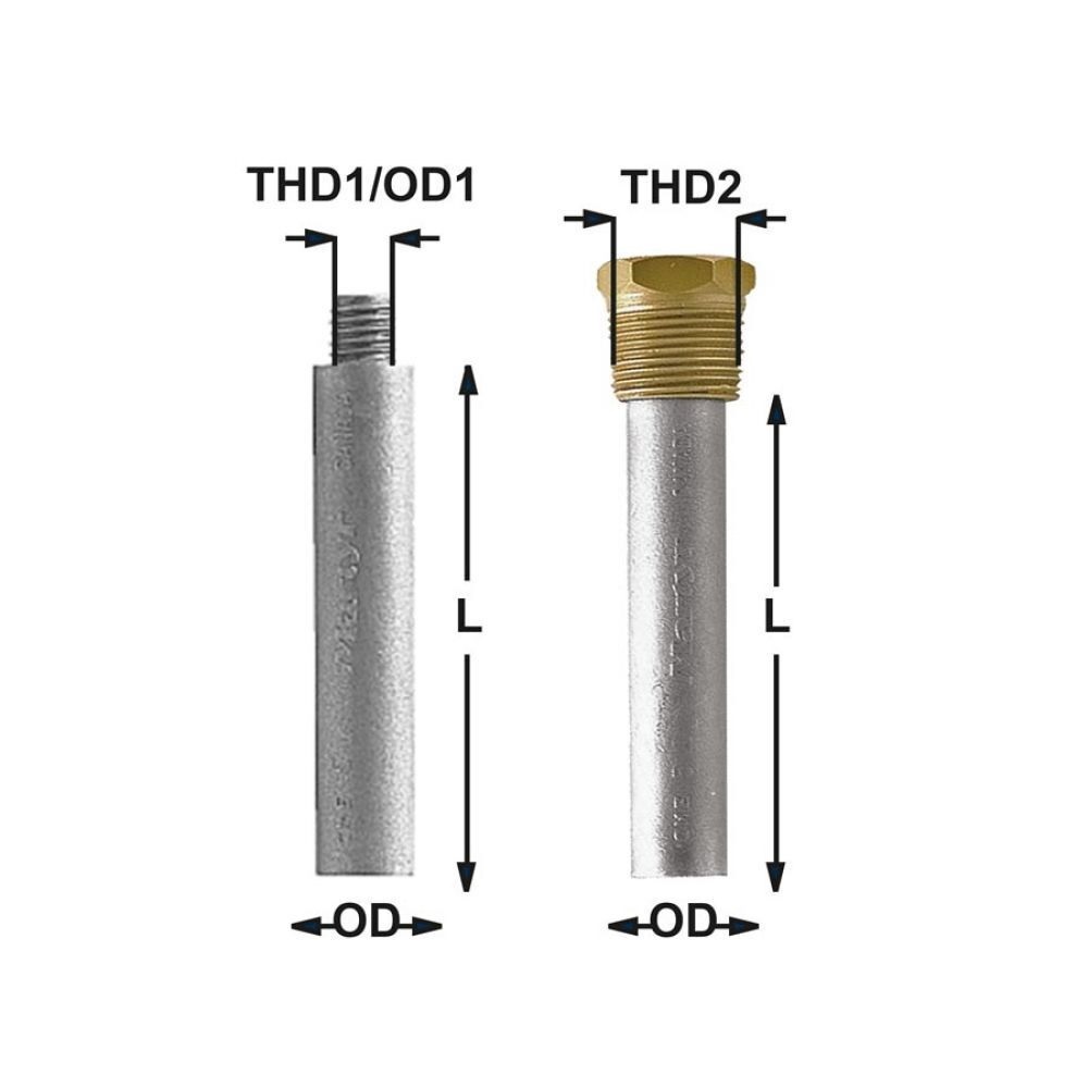 Anode, Zinc with Plug Length:38 Ø12mm Caterpillar