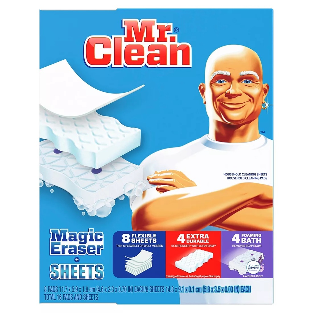 Cloth, Mr Clean Magic Eraser Sheets VP 16Ct