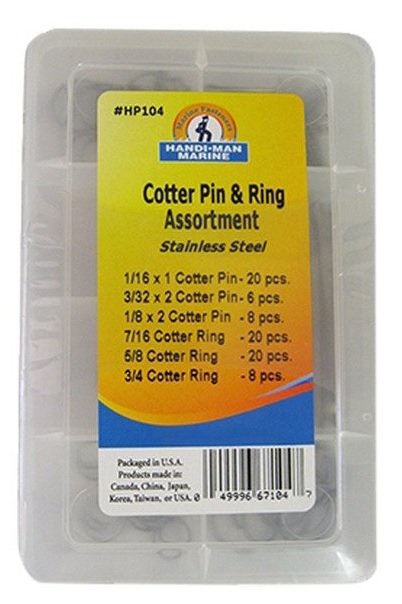 Cotter Pin/Cotter Ring Kit, 82 Pieces