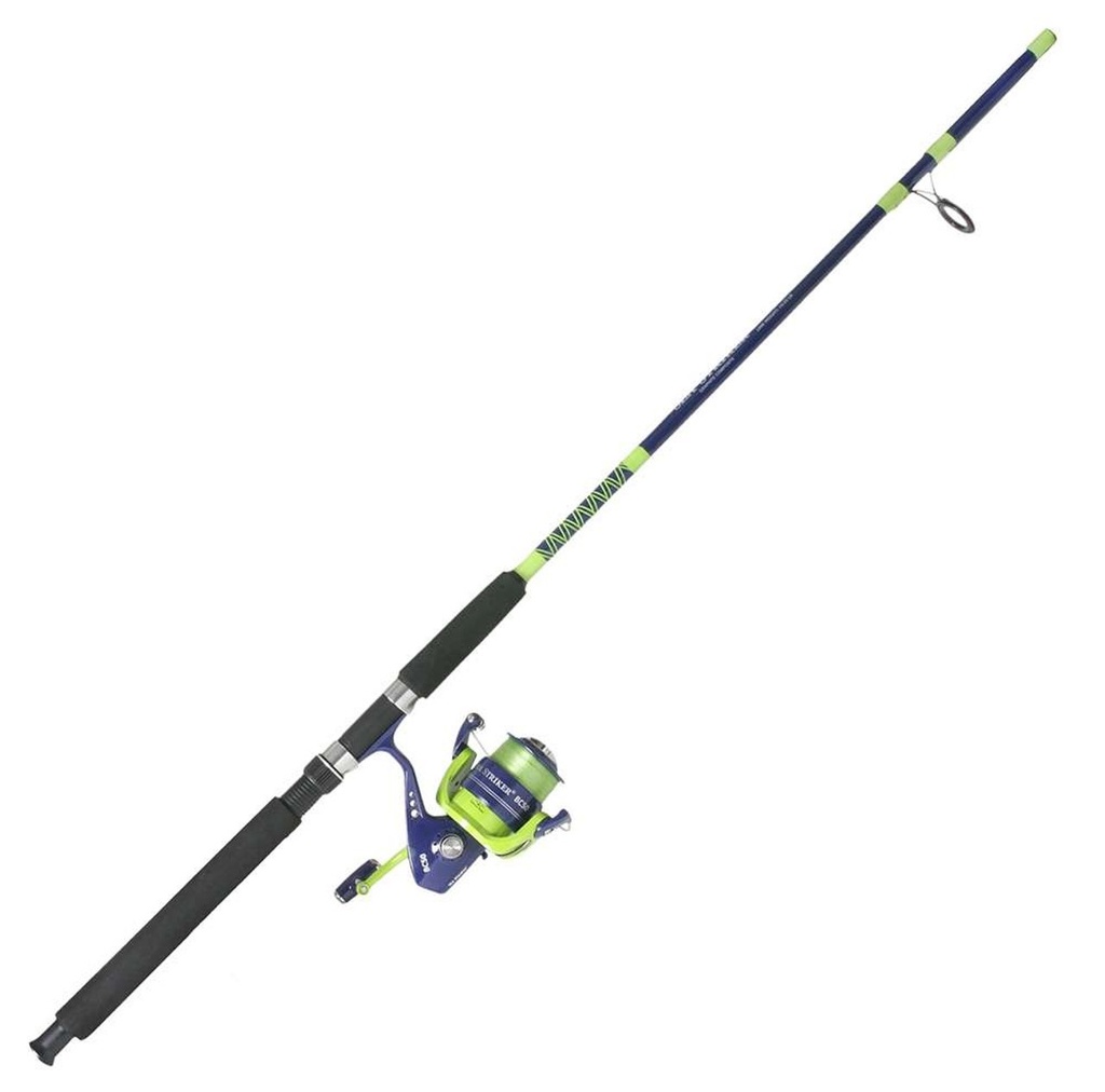 Rod/Reel, Spin Pre-Spooled 8' Sz:50  Blue/Chartreuse 2Pc