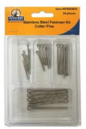 Cotter Pin Kit, Stainless Steel 24 Pieces