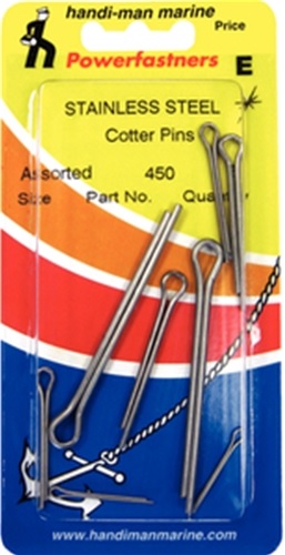 Cotter Pin, Stainless Steel Assorted 8 Pieces