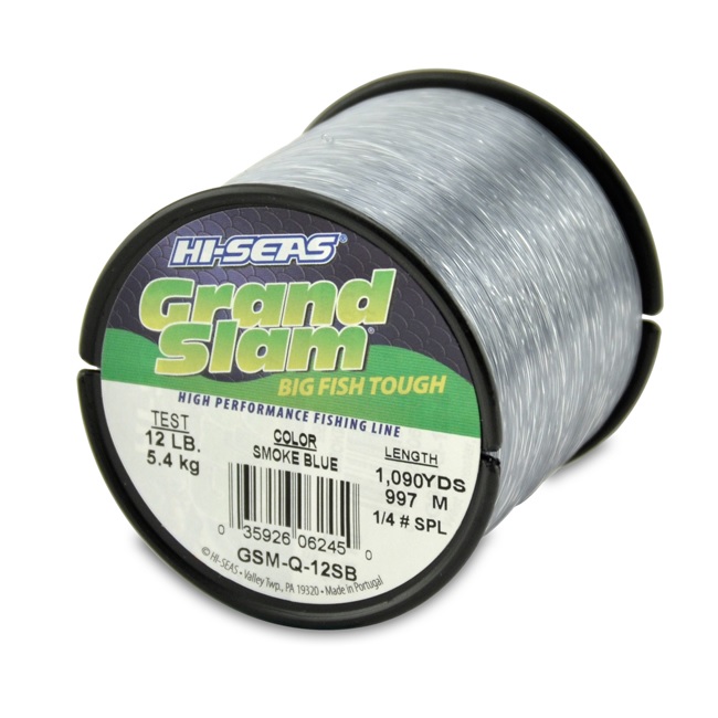 Monofilament, Grand Slam 12lb Test 1/4lb Spool 1090yds Smoke Blue