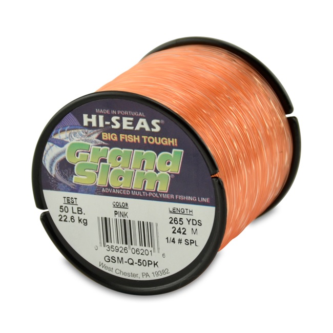 Monofilament, Grand Slam 50lb Test 1/4lb Spool 265yds Pink