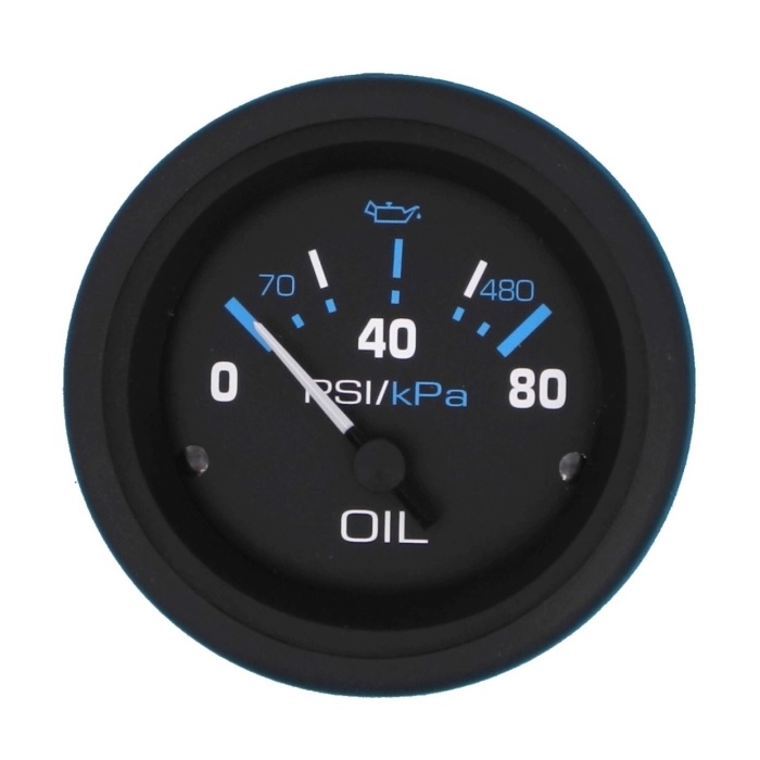 Pressure Gauge, Oil 0-80 PSI Eclipse Series