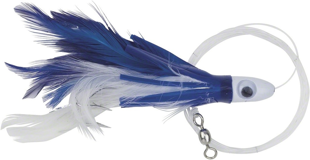 Jig, Trolling Dave Workman Jr Feather 6" 2oz Blue/White