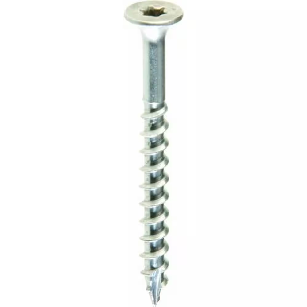 Deck Screw, Stainless Steel 316 Flat Head with Nibs #10 x 1-1/2