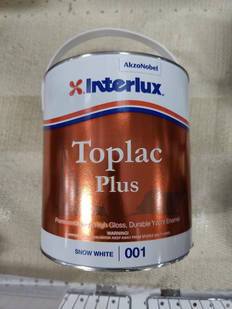 Enamel Paint, Toplac Plus Gloss Snow White Gallon