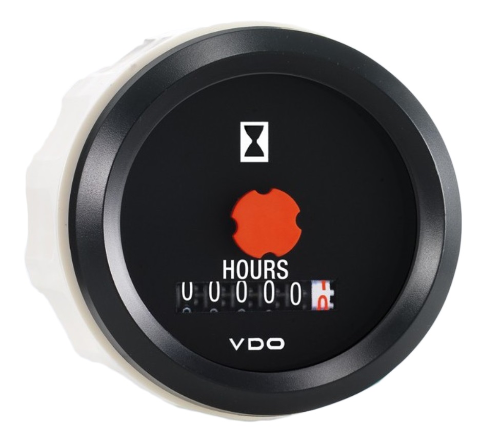 Hourmeter, White LED 24V