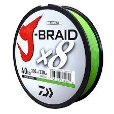 Line, J-Braid x8 40Lb 300m Chartreuse