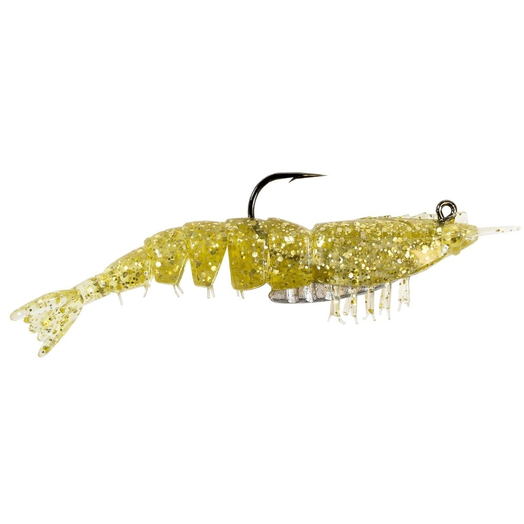 Lure, Elaztech Ez Shrimpz Rigged 3-1/2" Gold Flake 2Pk