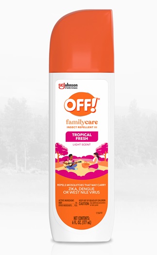 Insect Repellant, Off Tropical Fresh 6oz Pump