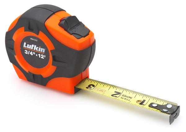 Tape Measure, 3/4" x 12' Hi-Viz Orange/Black