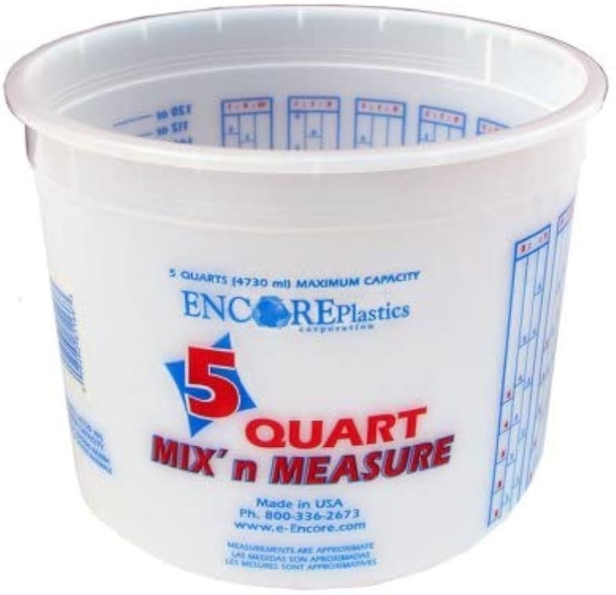 Paint Pail, Plastic Mix n Measure 5Qt