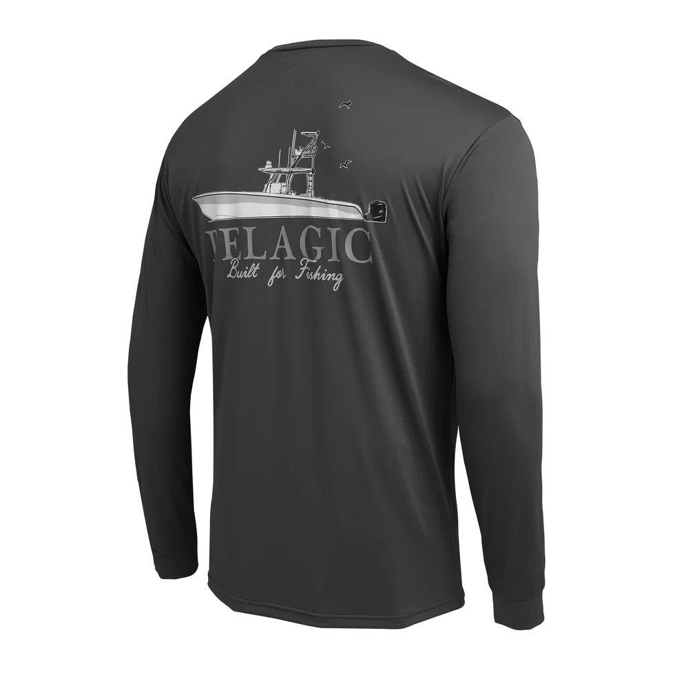 T-Shirt, Men's Fishing Aquatek Let's Go Graphite