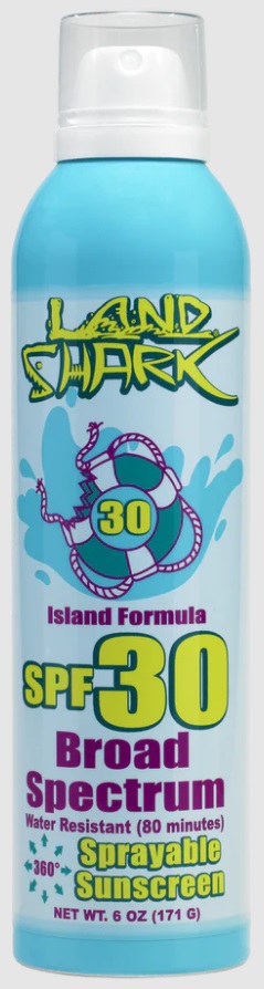 Sunscreen, Land Shark SPF 30 Freeco Spray 6oz