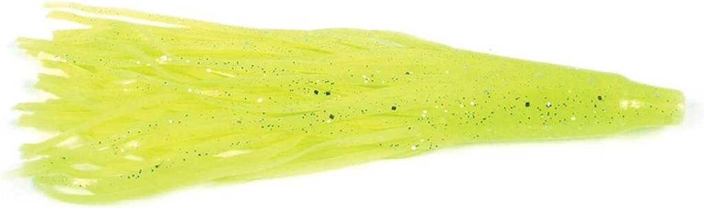 Skirt, Tuna Tail Double 6" Chartreuse Silver Flake 2Pk