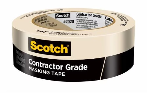 Masking Tape, Contractor Grade 1.88" Tan Length:60Yd #2020