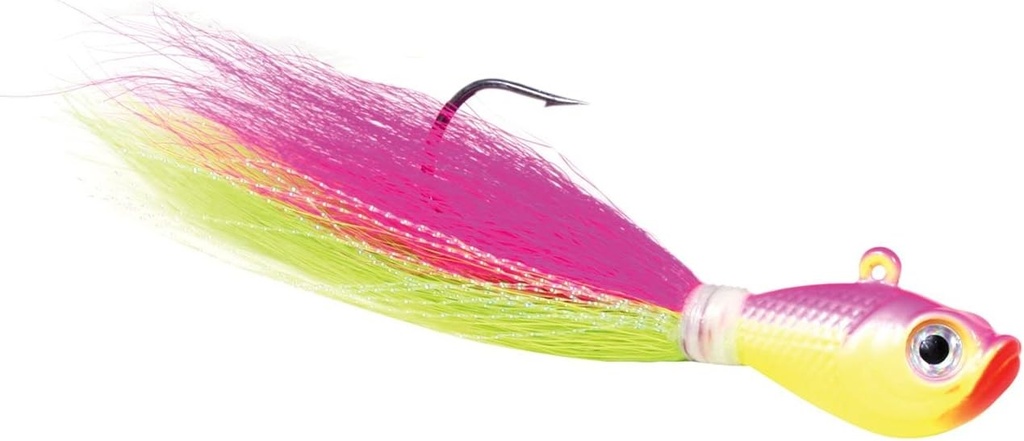 Jig, Bucktail Black Nickel Hook 3/4oz Electric Chicken