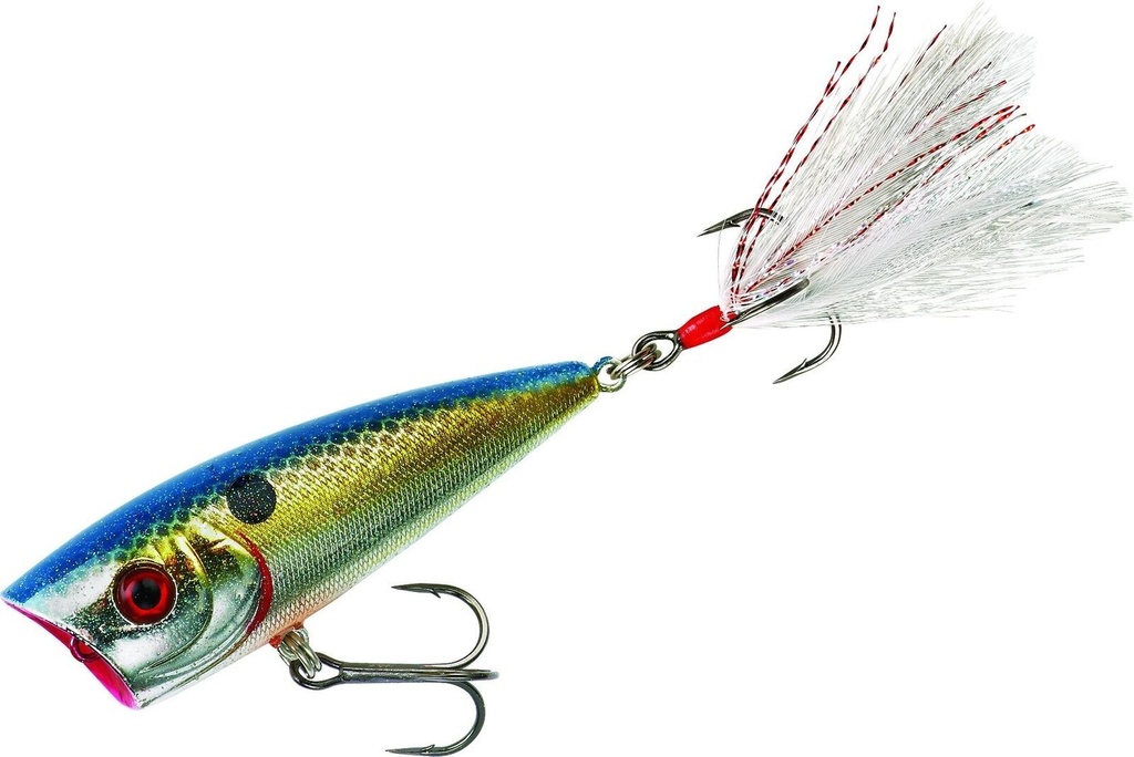 Lure, Boss Pop Topwater Popper 3" 3/8oz Dressed Treble Flashy Momma