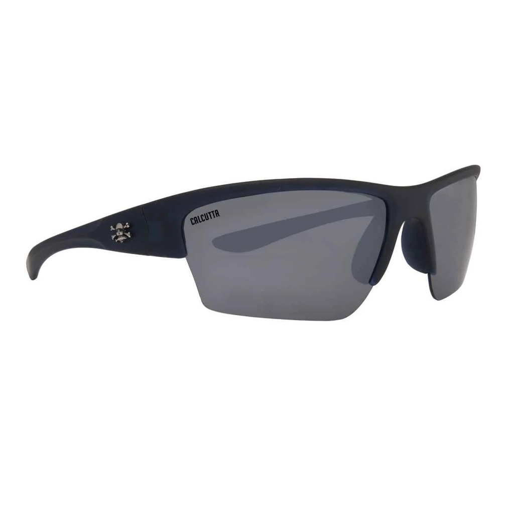 Sunglasses, General Matte Blue Frame/Silver Mirror Lens