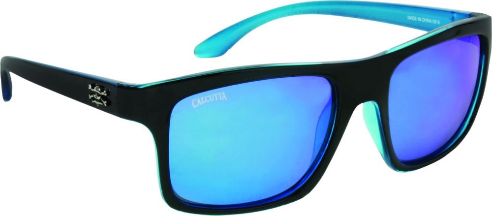 Sunglasses, Pamlico Black Frame/Blue Mirror Lens