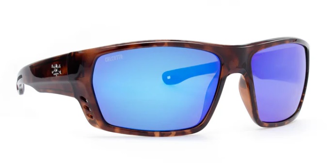 Sunglasses, Fathom Tortoise Frame/Blue Mirror Lens